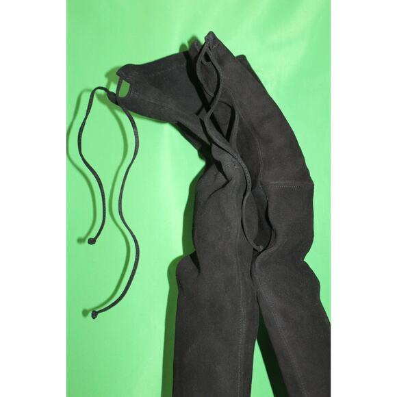 Stuart Weitzman Tiemodel Black Suede High Heel Boots G232996 Women's 6.5M - Picture 9 of 16